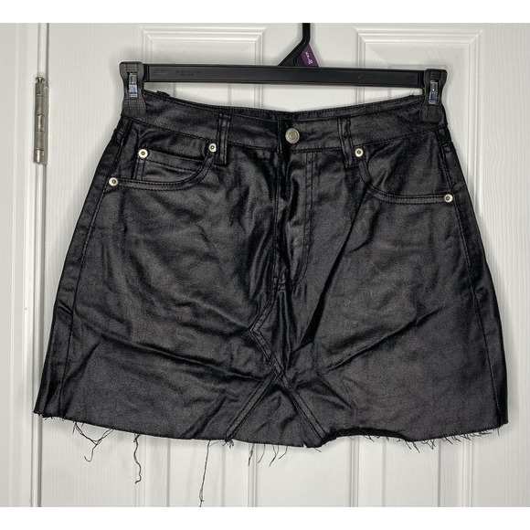 American Threads Dresses & Skirts - American‎ Threads Women's Glossy Goth Grunge  Skirt Black Size Small